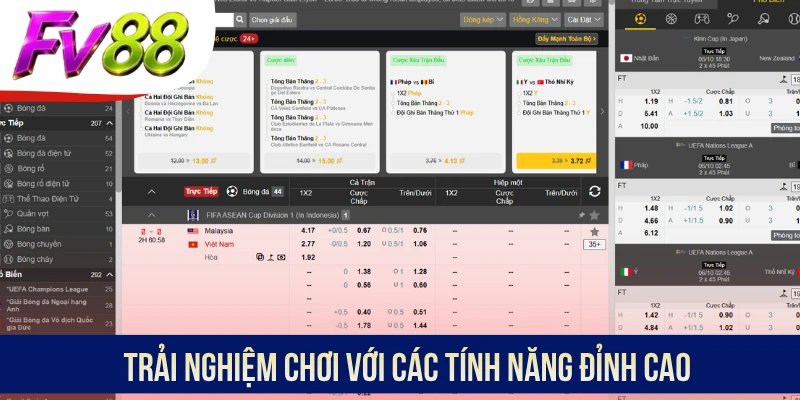 Trải nghiệm chơi với các tính năng đỉnh cao